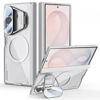 Husa MagSafe pentru Samsung Galaxy Z Fold8 Ultra F976, Nillkin, Iceblade Prop with Camera Cutout, Gri