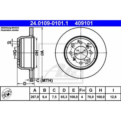 Disc frana ATE 24.0109-0101.1
