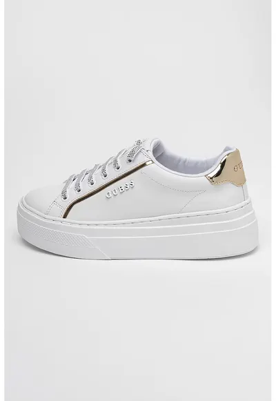 Pantofi sport flatform cu logo - Auriu/Alb murdar