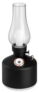Mini umidificator NEGRU cu lampa fara capac si schimbare de culoare