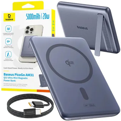 Powerbank Baseus inducție magsafe Qi2 5000mAh 20W