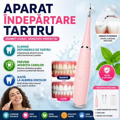 Dispozitiv electric pentru indepartarea depunerilor de tartru, Roz