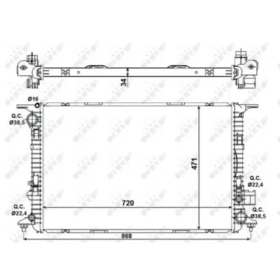 Radiator, racire motor NRF 58439