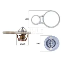 Termostat, lichid racire MAHLE TX 255 91