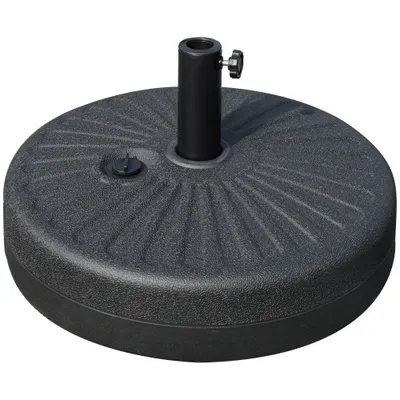 Outsunny Bază Umbrelă Grădină, Compatibil cu Stâlpi Φ3.8/4.8cm, Rezistentă, Negru | Aosom Romania
