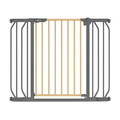 Poarta de siguranta, Lionelo, Truus Slim, Prin presiune, 105 cm, Conform cu standardul europeane de securitate EN1930, Gri/Natur