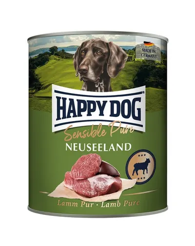 HAPPY DOG Sensible Pure Noua Zeelandă hrană umedă pentru câini cu carne de miel 800 g