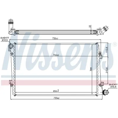 Radiator, racire motor NISSENS 65292