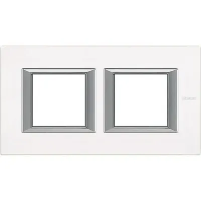 Rama dreptunghiulara Axolute sticla 2+2 module orizontal - Alb sticla