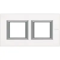 Rama dreptunghiulara Axolute sticla 2+2 module orizontal - Alb sticla