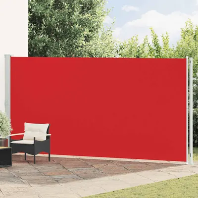 vidaXL Copertină laterală retractabilă de terasă, roșu, 200x600 cm