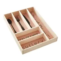 Organizator de tacâmuri în culoare naturală din lemn 30 x 42 cm Bessan – Premier Housewares
