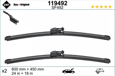 Lamela stergator fata (2 buc) Visioflex 600 450mm potrivit MAZDA 6, CX-5 10.12