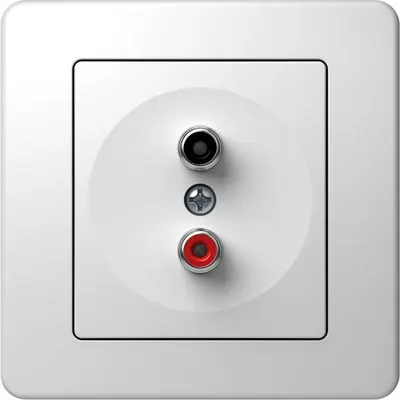 Ekonomik Priza audio alb, TEM Modul TEM-KE22PW-B