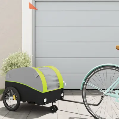 Gossi remorca pentru biciclete, negru si verde, 30 kg, fier