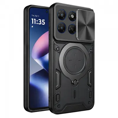Husa pentru Motorola Moto G47 / G37, Techsuit, CamGuard Pro, Neagra