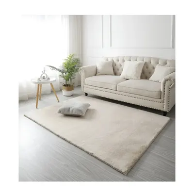 Covor Blanita Crem, Antiderapant, 60 cm x 100 cm, Soft Lop