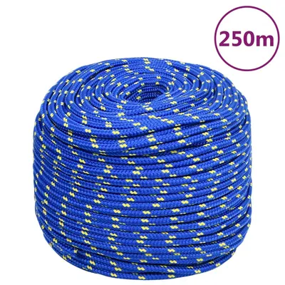vidaXL Frânghie de barcă, albastru, 6 mm, 250 m, polipropilenă