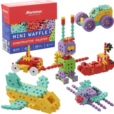 Mini constructor de vafe Marioinex - Micul maestru, 200 de piese
