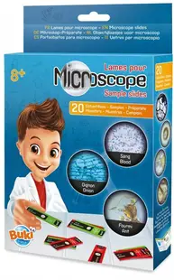 Set de știință Buki France - Lame microscopice cu probe, 20 de bucăți