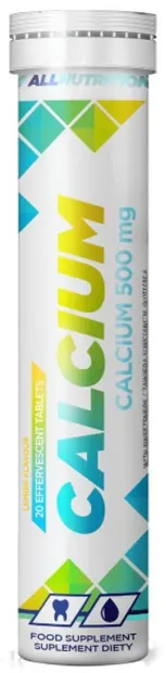 Calcium, 20 tablete efervescente, AllNutrition