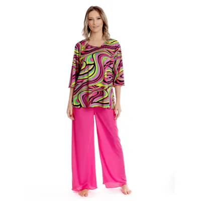 Tinuta dama AI2504 ciclame/multicolor pastel, Andana | marimea S