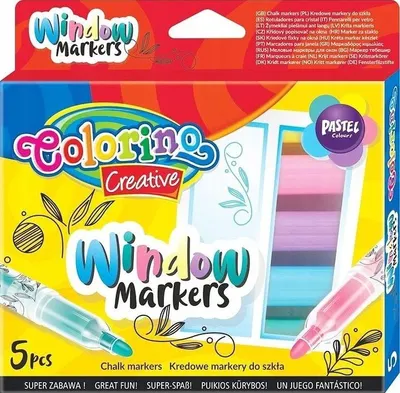 Markere pentru sticlă Colorino Creative