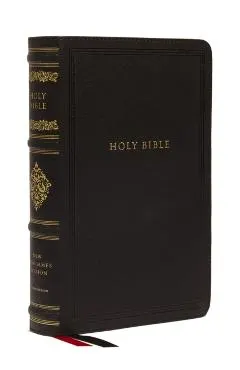 NKJV Large Print Reference Bible, Black Leathersoft, Red Letter, Comfort Print, Thumb Indexed (Sovereign Collection): Holy Bible, New King James Versi