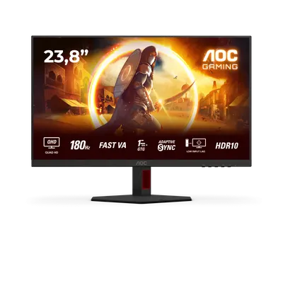 Monitor Consumer AOC Q24G4RE, 23.8", 2560 x 1440 pixeli, Black, Red, 3 ani Garantie