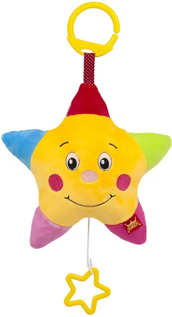 Jucărie muzicală de pluș Amek toys - stea , 20 cm