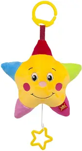 Jucărie muzicală de pluș Amek toys - stea , 20 cm