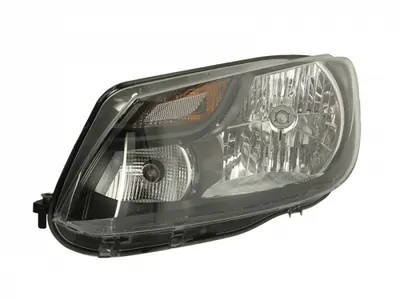 Far stanga (H4 P21W PY21W, reglaj electric, cu motoras, fundal negru, fundal transparent) VW CADDY III