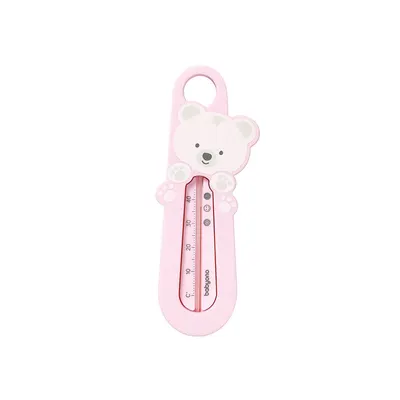 Termometru plutitior de baie, BabyOno, Model ursulet, Fara mercur, 23x10 cm, Roz