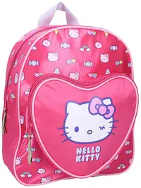 Rucsac de grădiniță Vadobag Hello Kitty - Follow The Rainbow, buzunar inimă