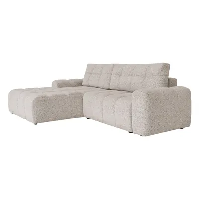 Colțar modular bej extensibil/cu spațiu de depozitare (cu colț pe partea stângă) Lulu – Miuform