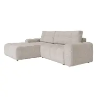 Colțar modular bej extensibil/cu spațiu de depozitare (cu colț pe partea stângă) Lulu – Miuform