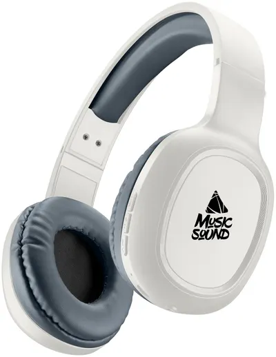 Căști wireless cu microfon Cellularline - Music Sound Basic, albe