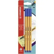 Fineliner Stabilo Point 88, 0. 4 mm, albastru, 3 bucati/blister