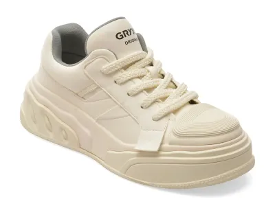 Pantofi sport GRYXX albi, 66608, din piele naturala