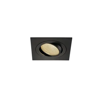 Spot incastrat, NEW TRIA 110 Ceiling lights, black LED, 3000K, square, black, 38°, 16W, incl. driver, clip springs