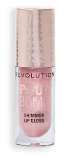 Makeup Revolution Pout Bomb gloss pentru volum Shimmer Bomb, Shine Pink, 4.6 ml