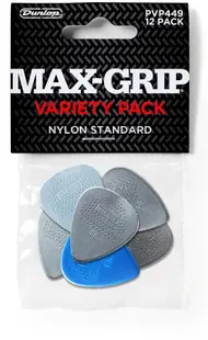 Pene pentru chitară Dunlop - Max-Grip Nylon, Variety Pack, 12 buc.
