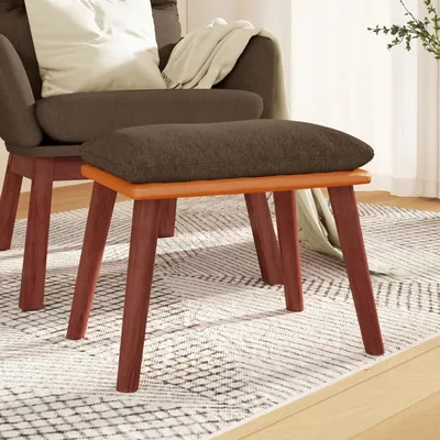 vidaXL Taburet, maro, 45x29,5x35 cm, textil & piele ecologică