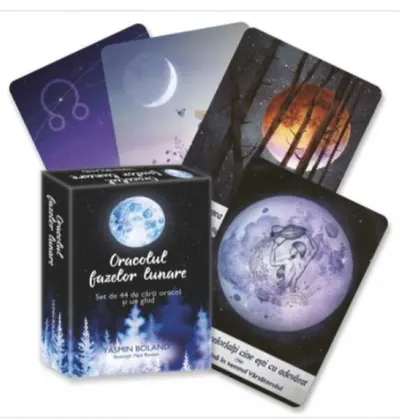 Oracolul fazelor lunare. Set de 44 de cărți oracol și un ghid - Paperback brosat - Yasmin Boland