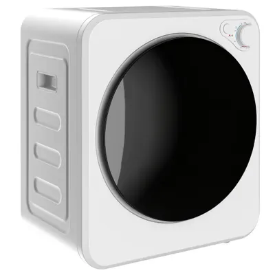 HOMCOM Uscător portabil de rufe 4 kg, încărcare frontală, 2 trepte de putere 800 W/400 W, 240 V, compact pentru apartament, rulote și casă, alb | Aosom Romania
