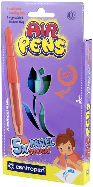 Set de markere textile Centropen AirPens - Pastel