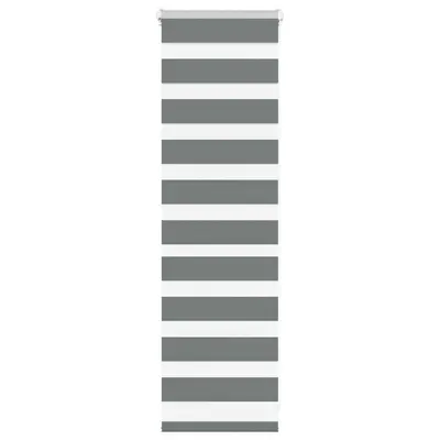 vidaXL Jaluzea tip zebra gri închis lățime țesătură 40,9 cm poliester
