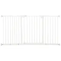 PawHut Porțiță pentru Câini și Animale de Companie cu 3 Extensii, Lățime Reglabilă, 74-147.5x76.2 cm, Alb | Aosom Romania