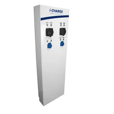 i-CHARGE PUBLIC lat, 2x Tip2 22kW, 2x Schuko, inox
