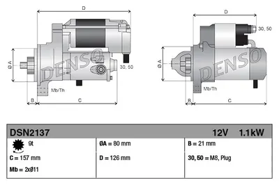 Electromotor (12V, 1,1kW)